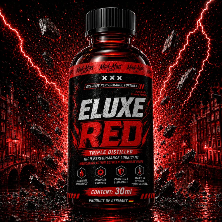 ELUXE Red 30ml machine oil lubricant bottle